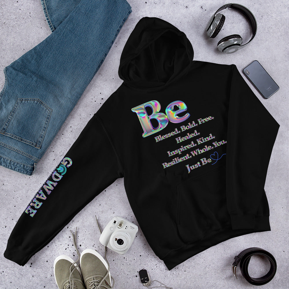 Be Inspired Unisex Hoodie - Iridescent matte print
