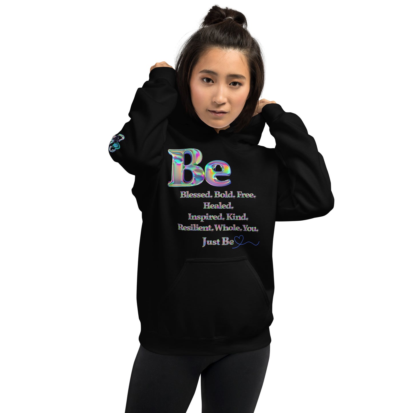 Be Inspired Unisex Hoodie - Iridescent matte print