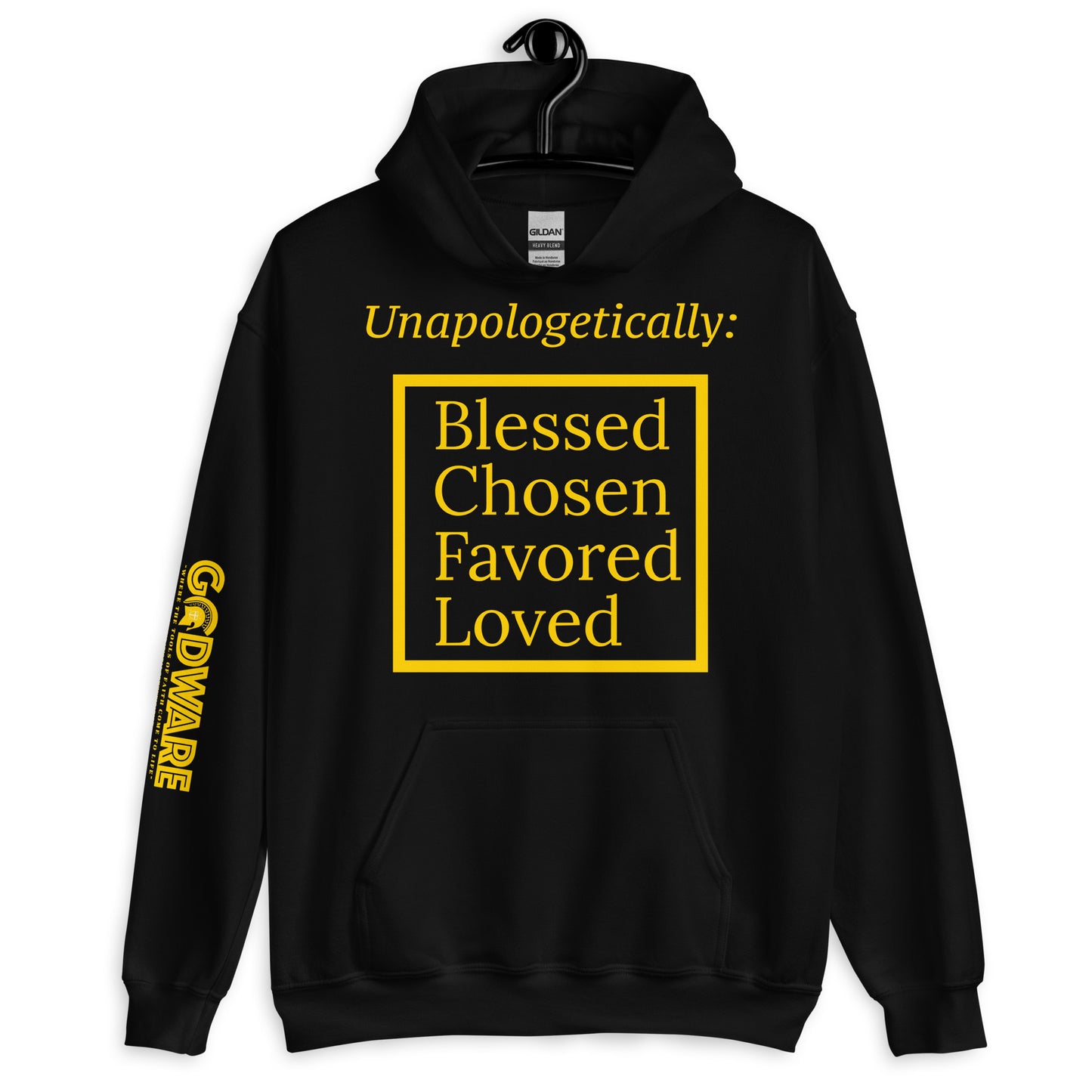 Unapologetic Unisex Hoodie - Yellow Print