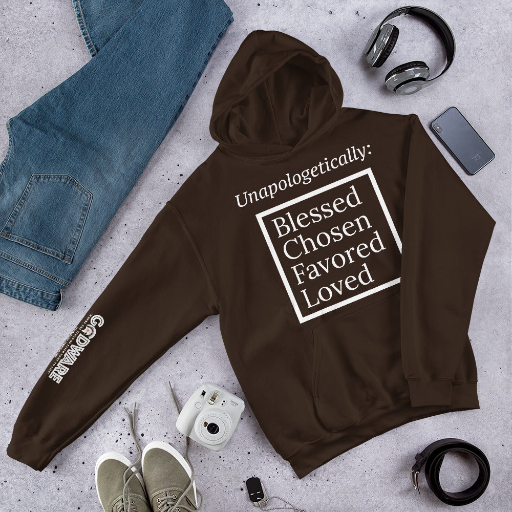 Unapologetic Unisex Hoodie - White Print