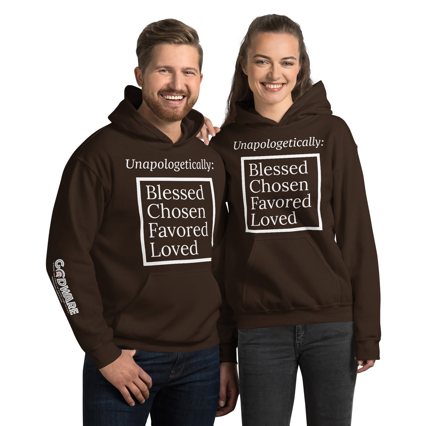 Unapologetic Unisex Hoodie - White Print