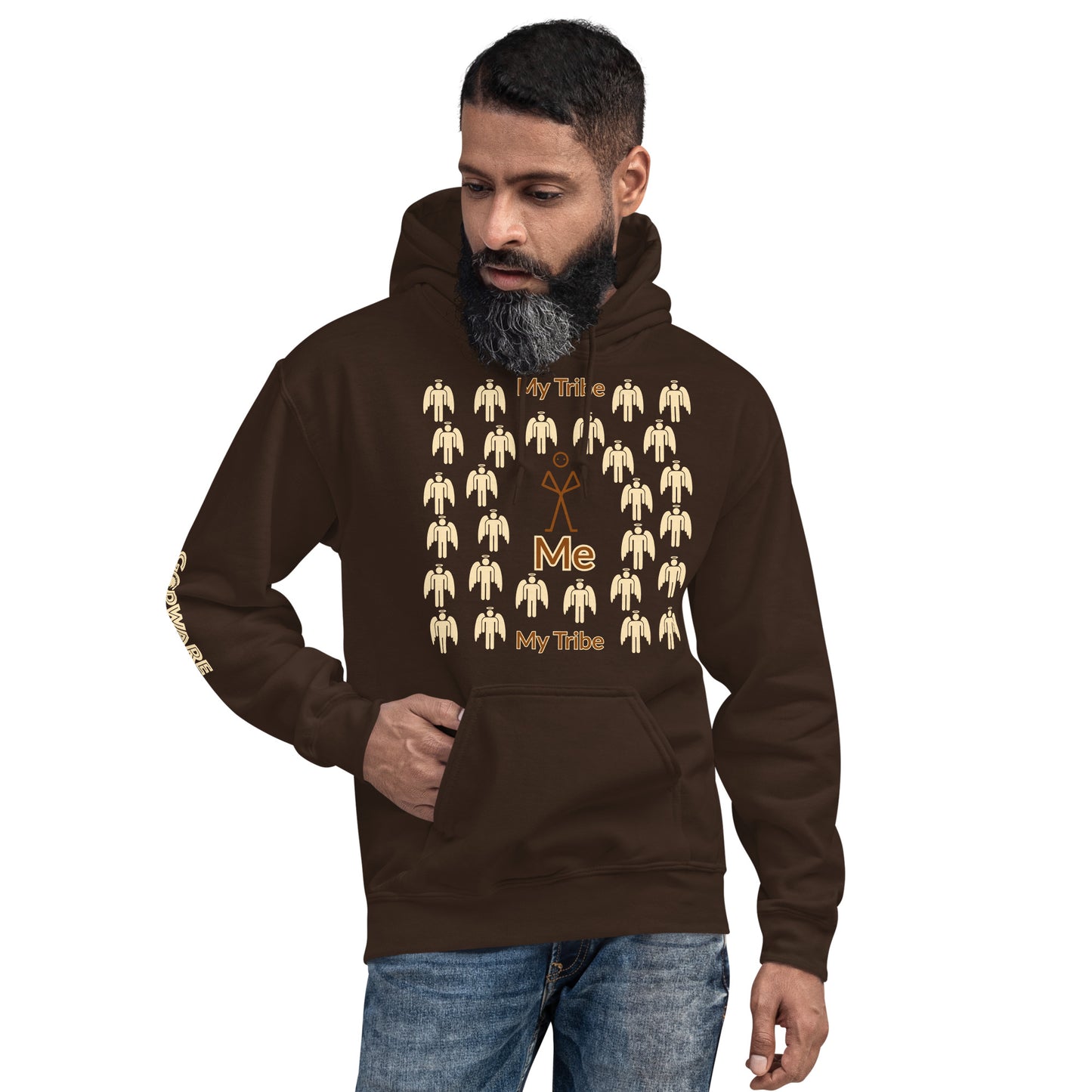 My Tribe Unisex Hoodie - Earthtone print