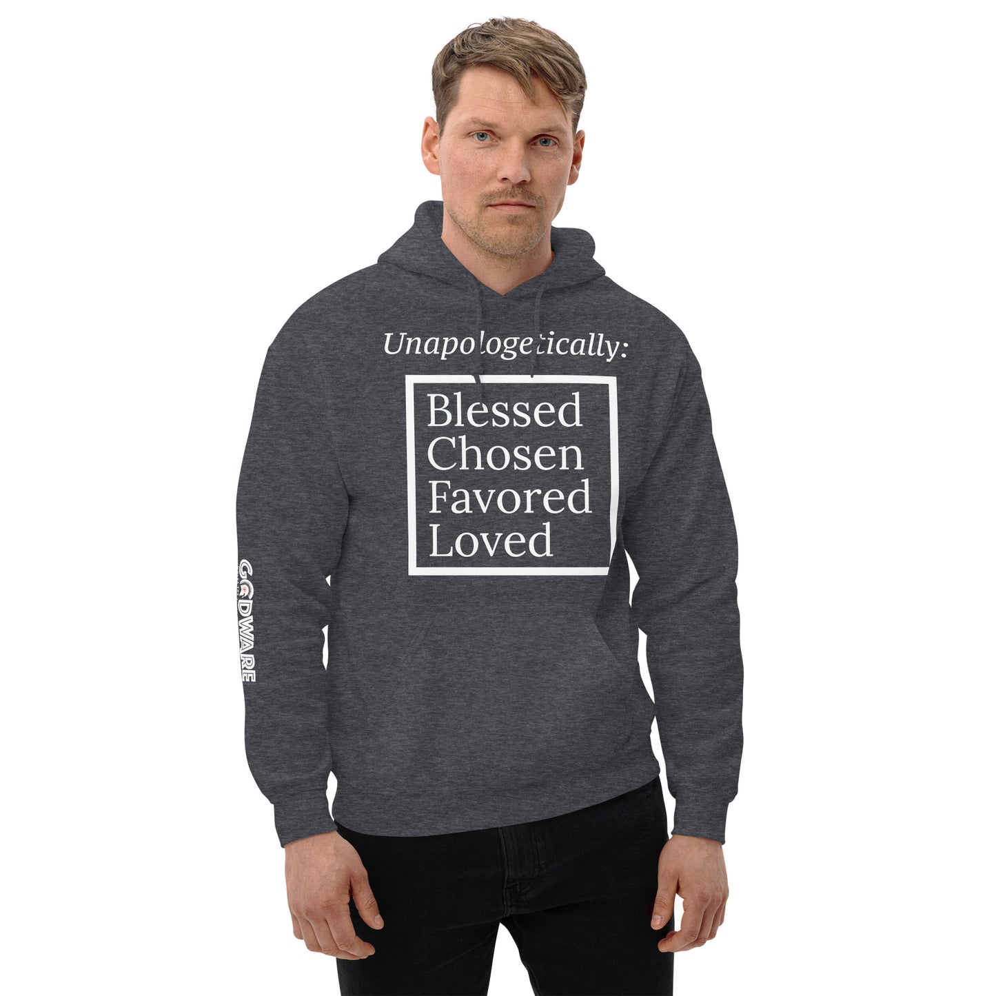 Unapologetic Unisex Hoodie - White Print