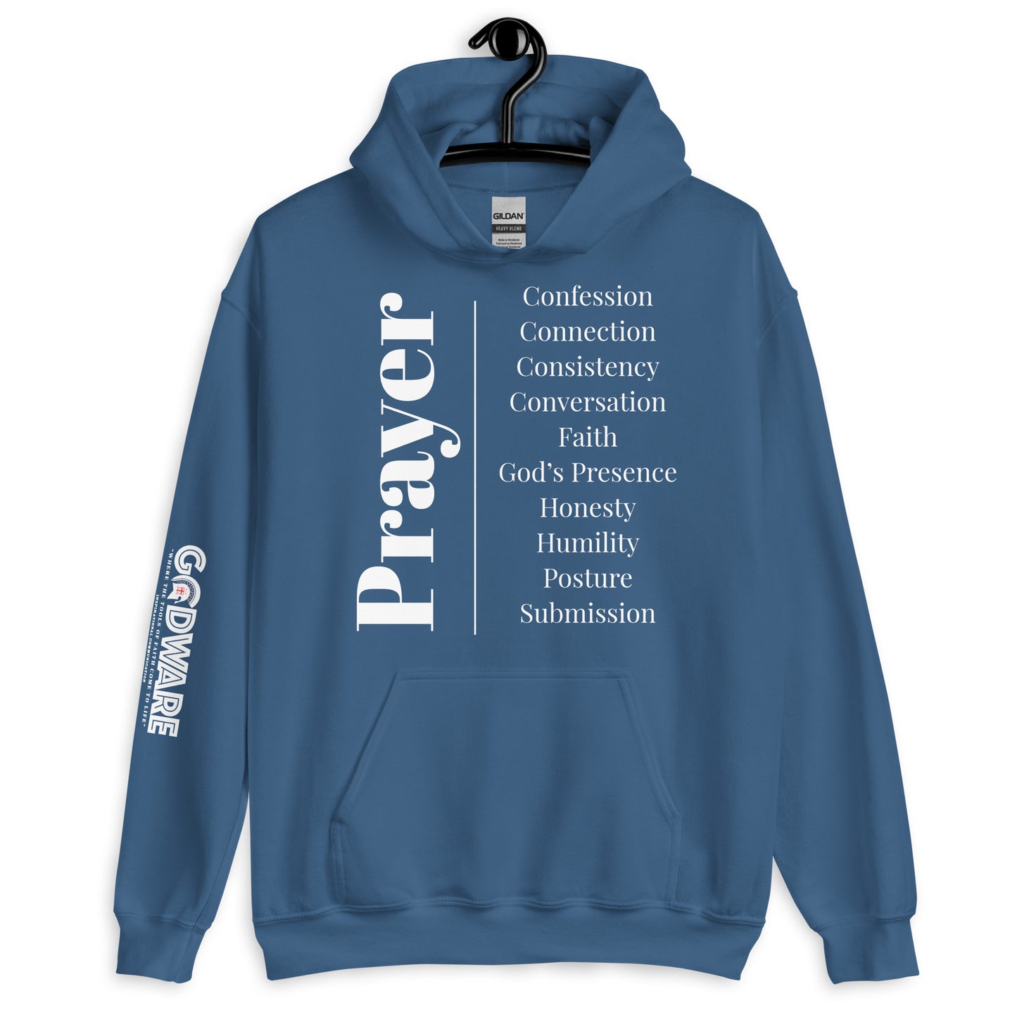 Prayer cotton hoodie - White Print