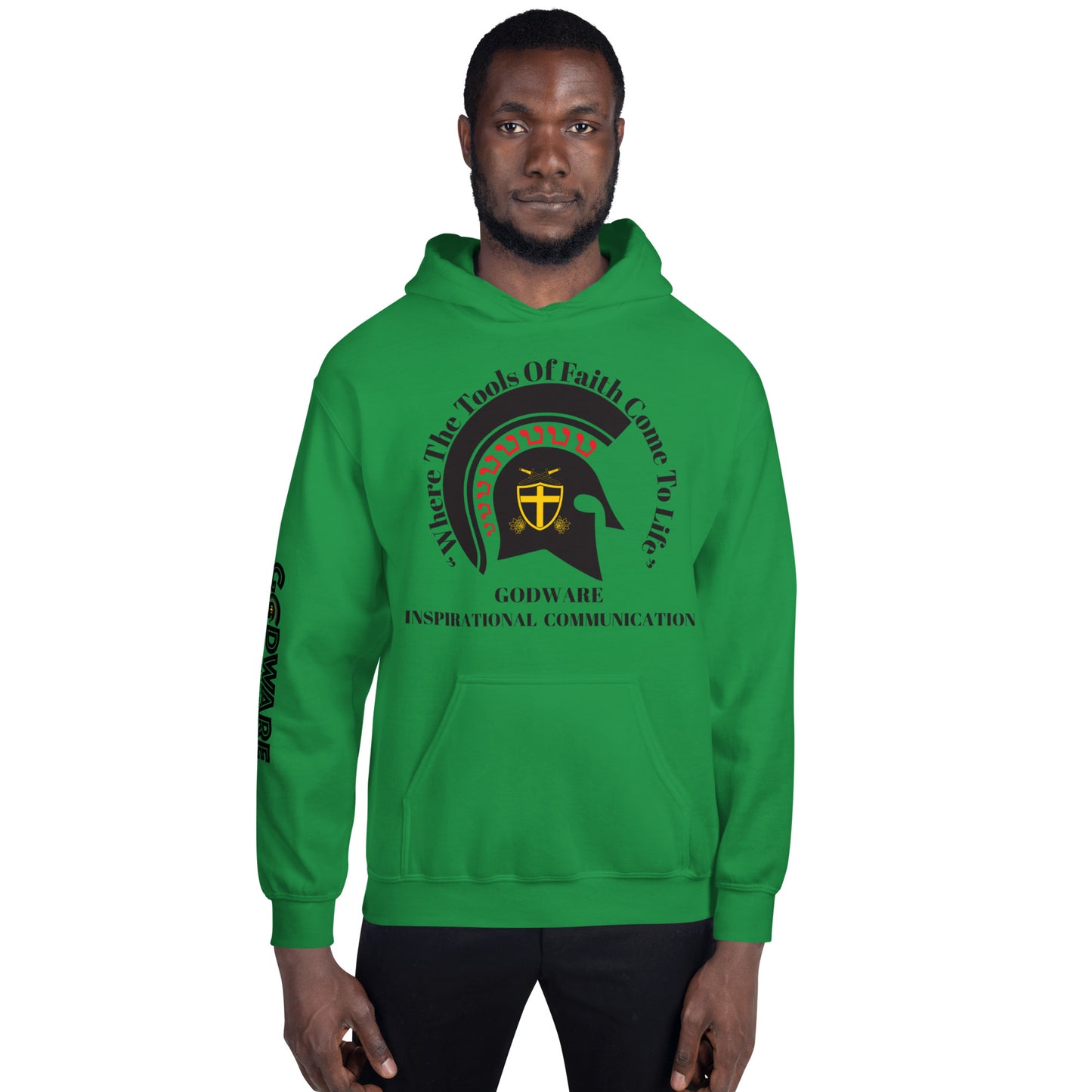 Godware Helmet Logo Unisex hoodie - Black Print