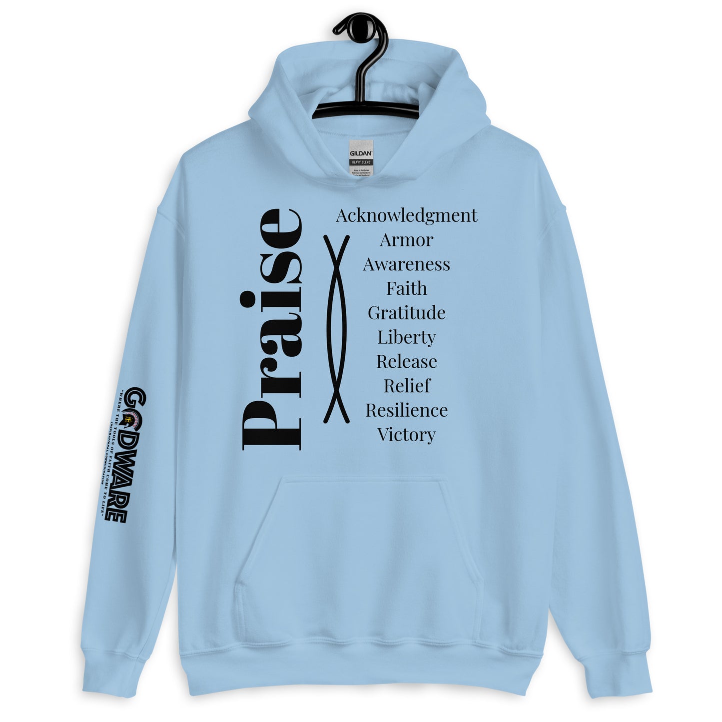 Praise Unisex Hoodie - Black Print
