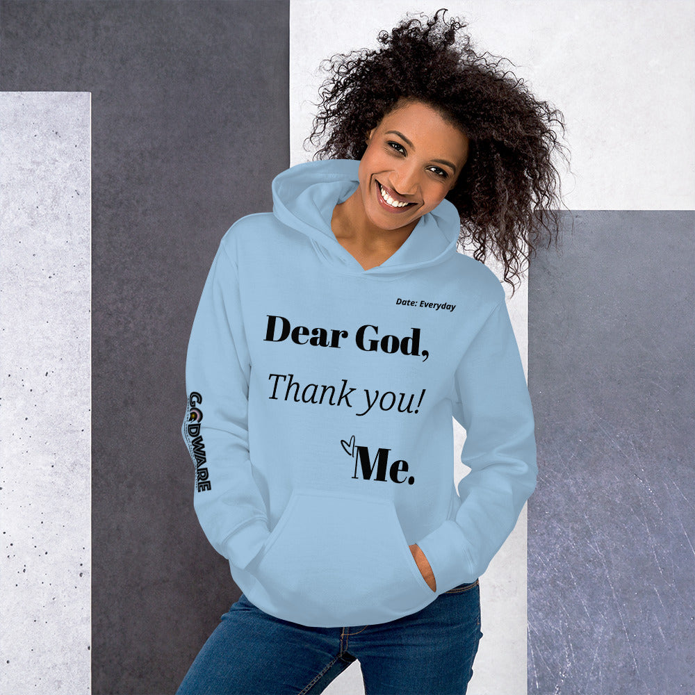 Dear God Unisex Hoodie - black print