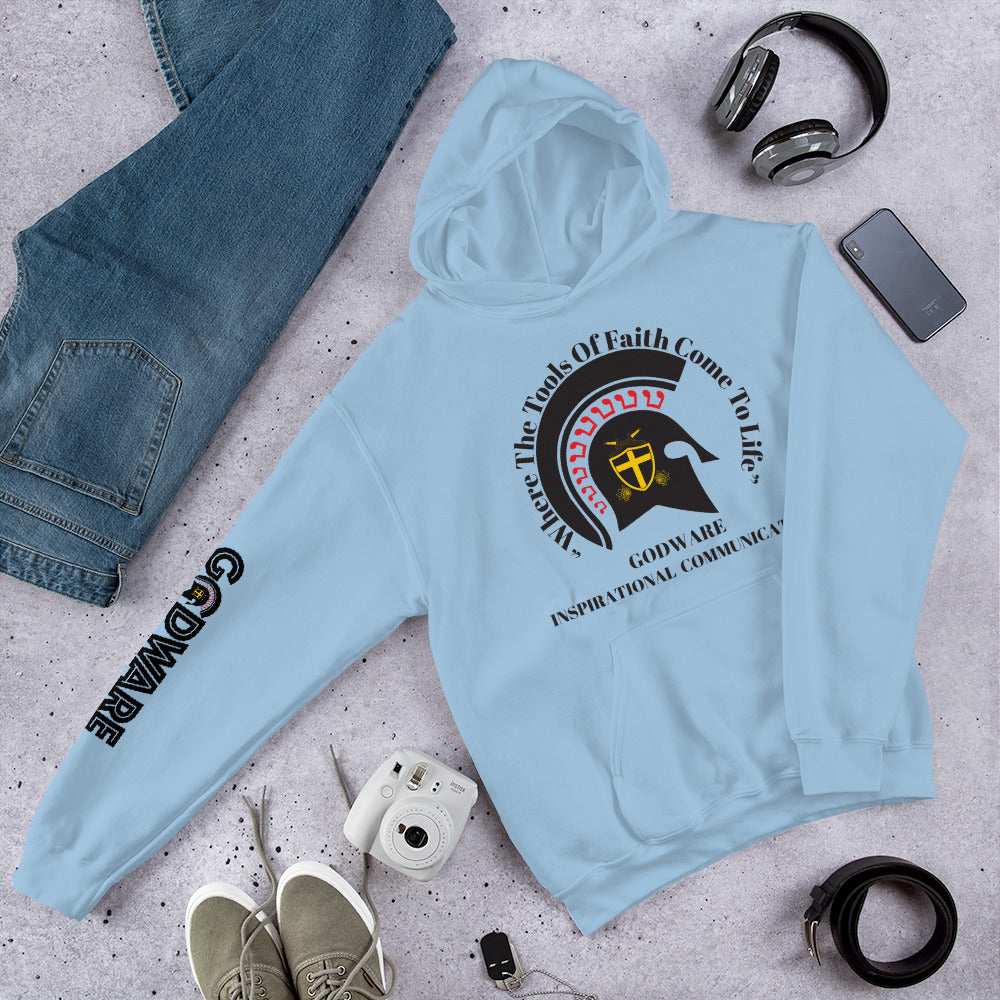Godware Helmet Logo Unisex hoodie - Black Print