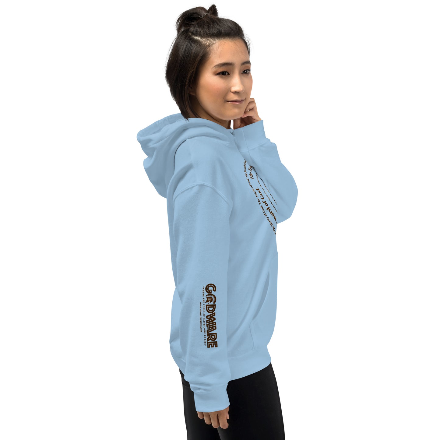 Attributes of God Unisex Hoodie - Brown Print