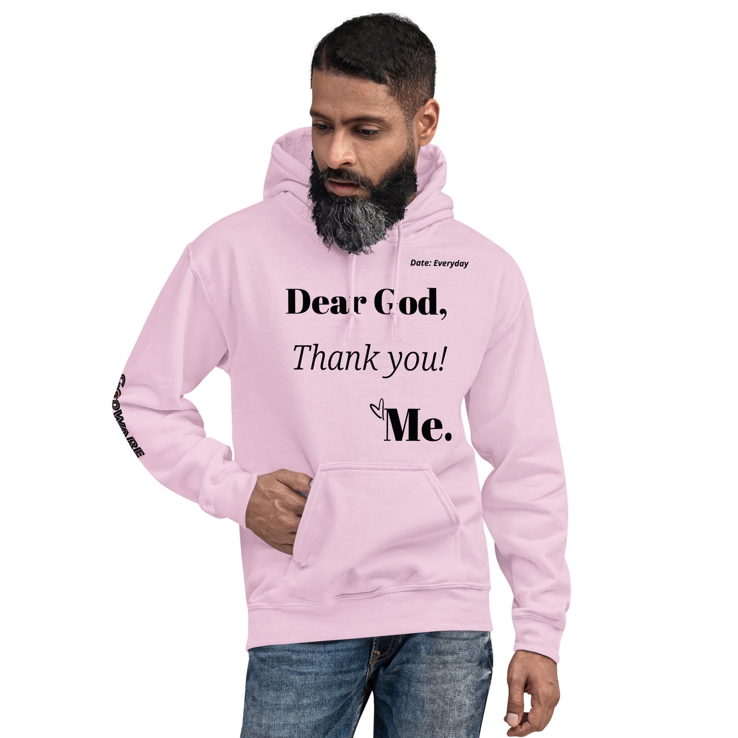 Dear God Unisex Hoodie - black print