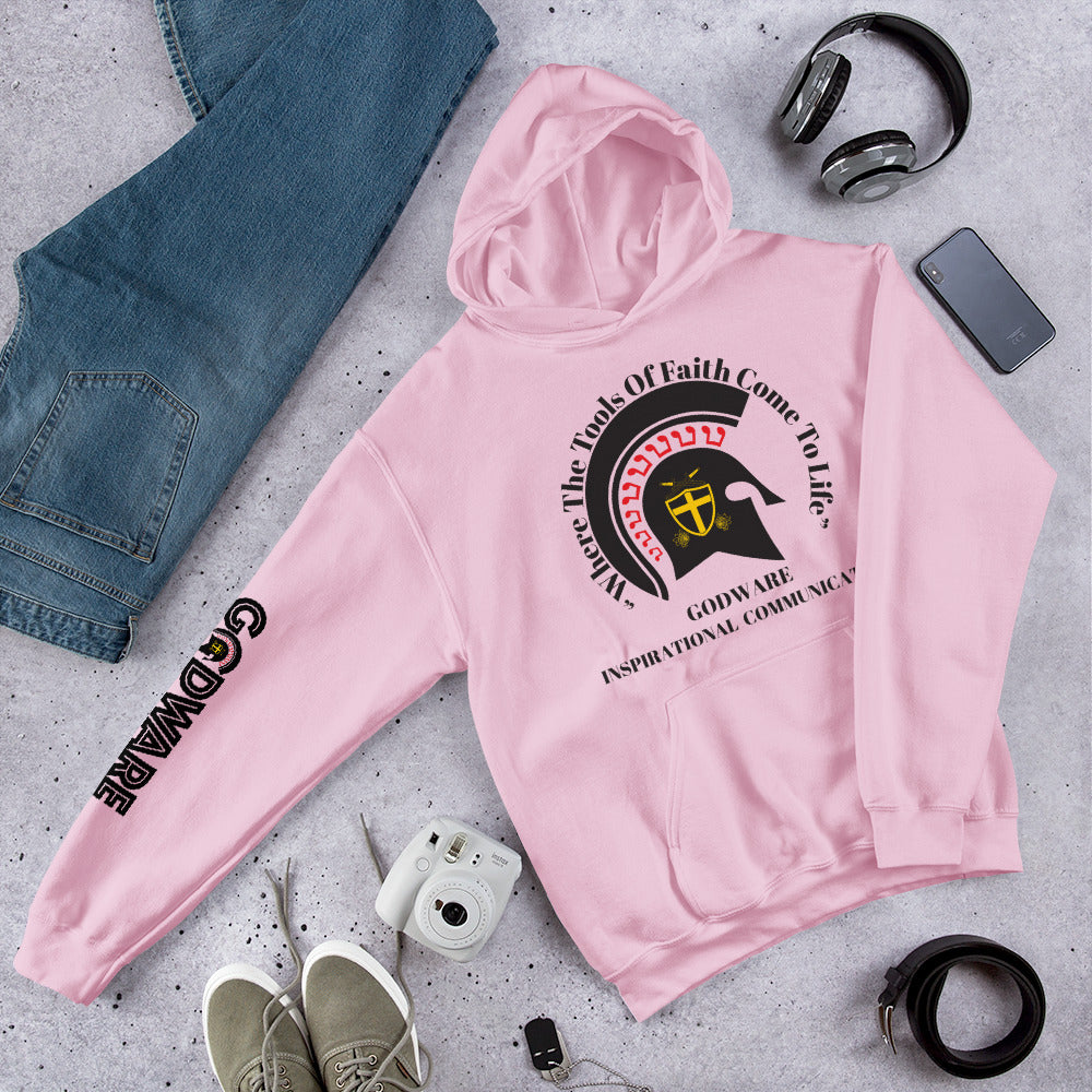 Godware Helmet Logo Unisex hoodie - Black Print