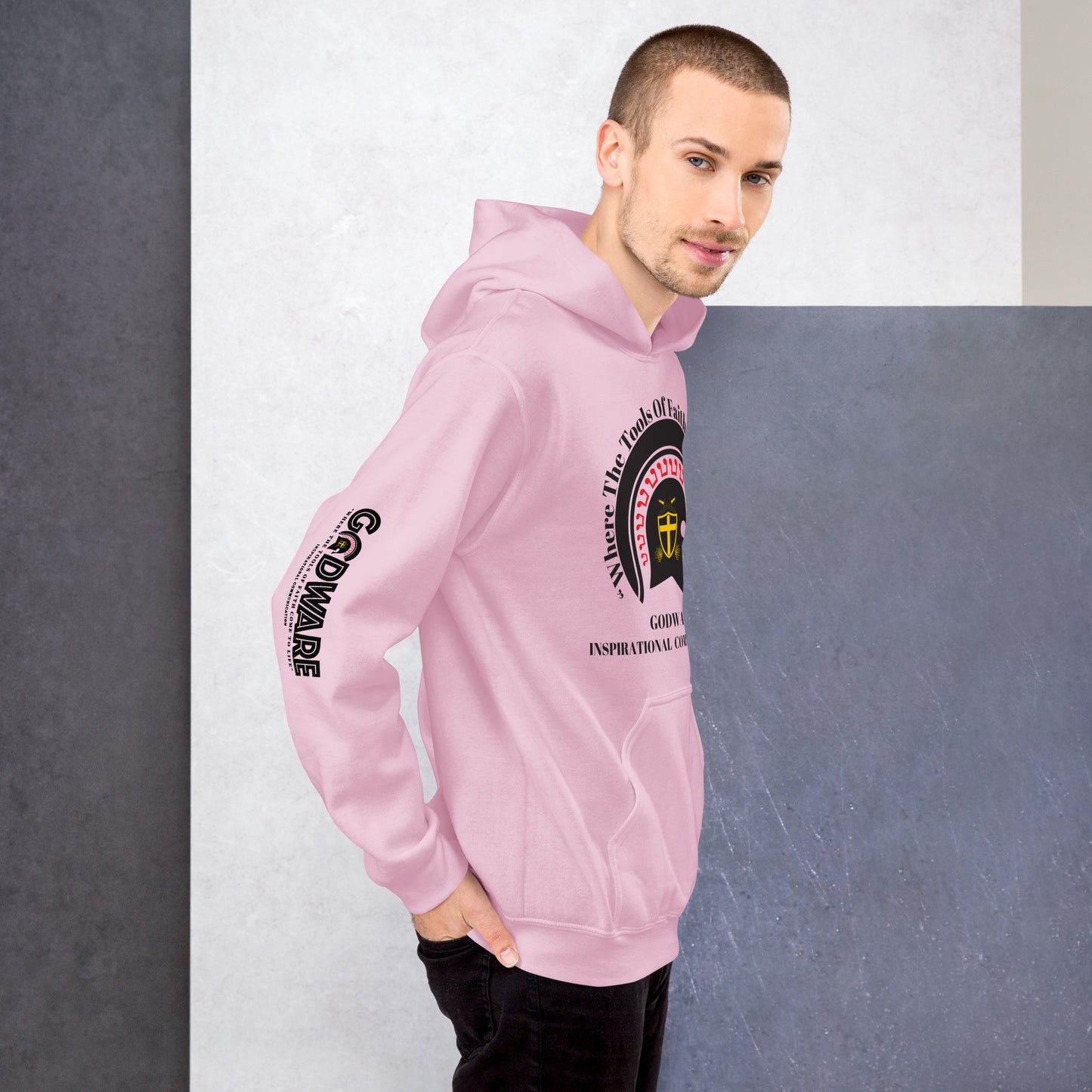 Godware Helmet Logo Unisex hoodie - Black Print