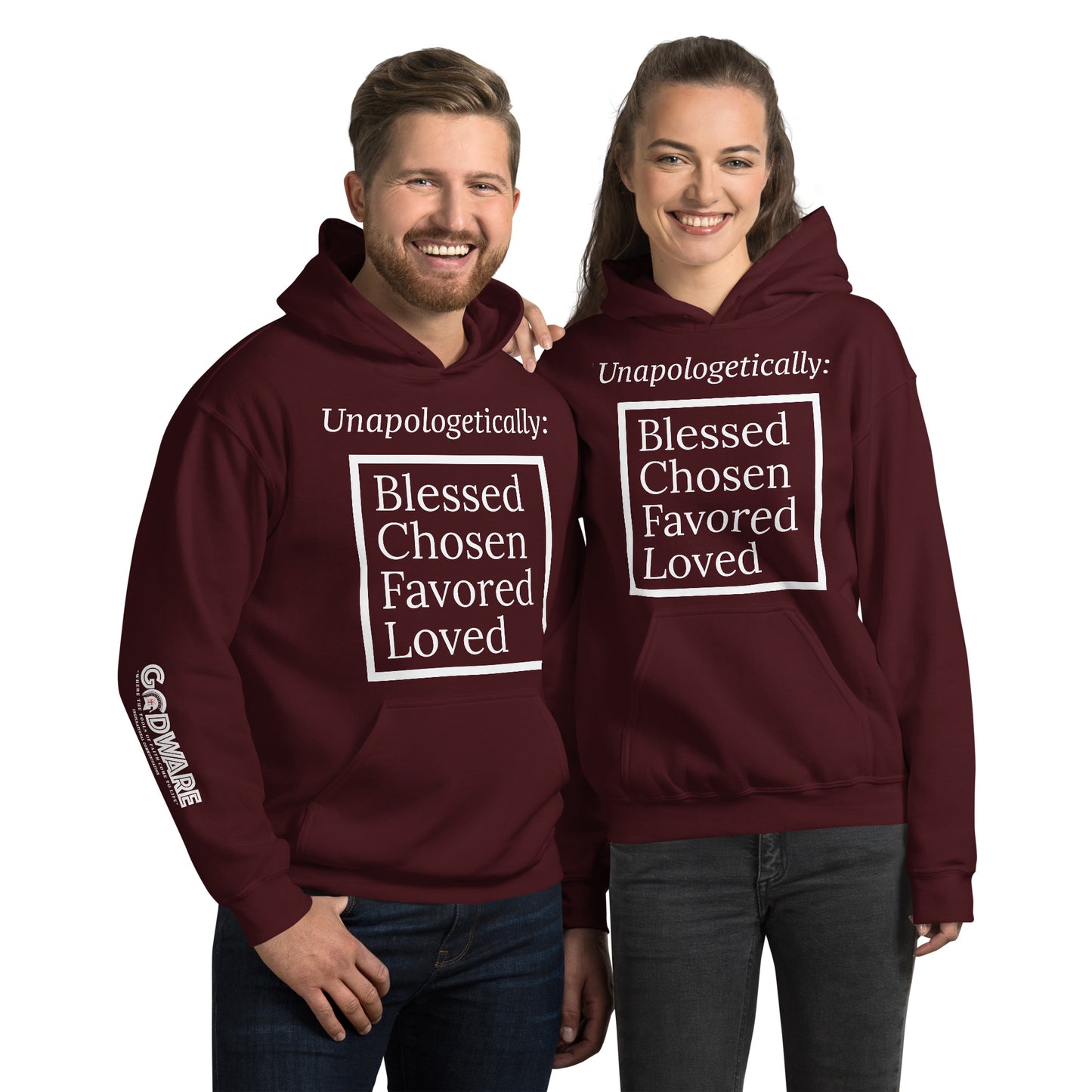 Unapologetic Unisex Hoodie - White Print