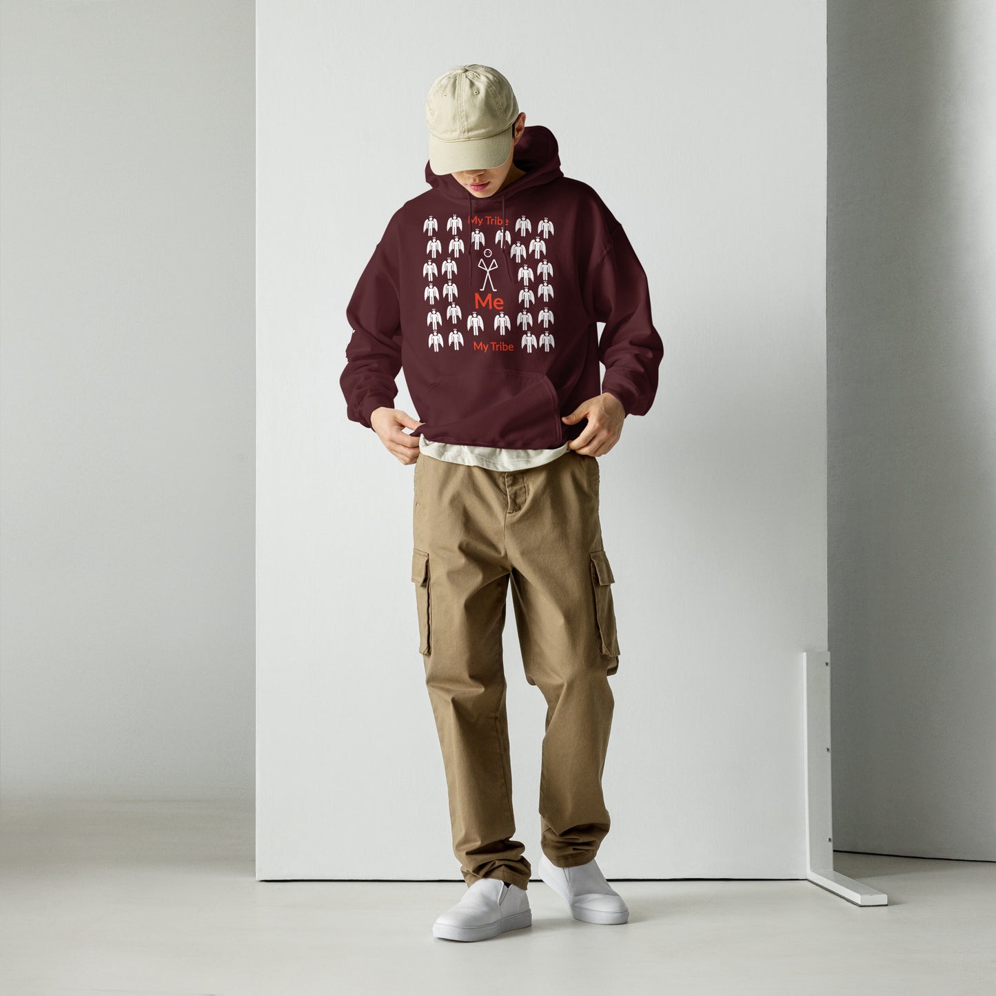 My Tribe Unisex Hoodie - White Print