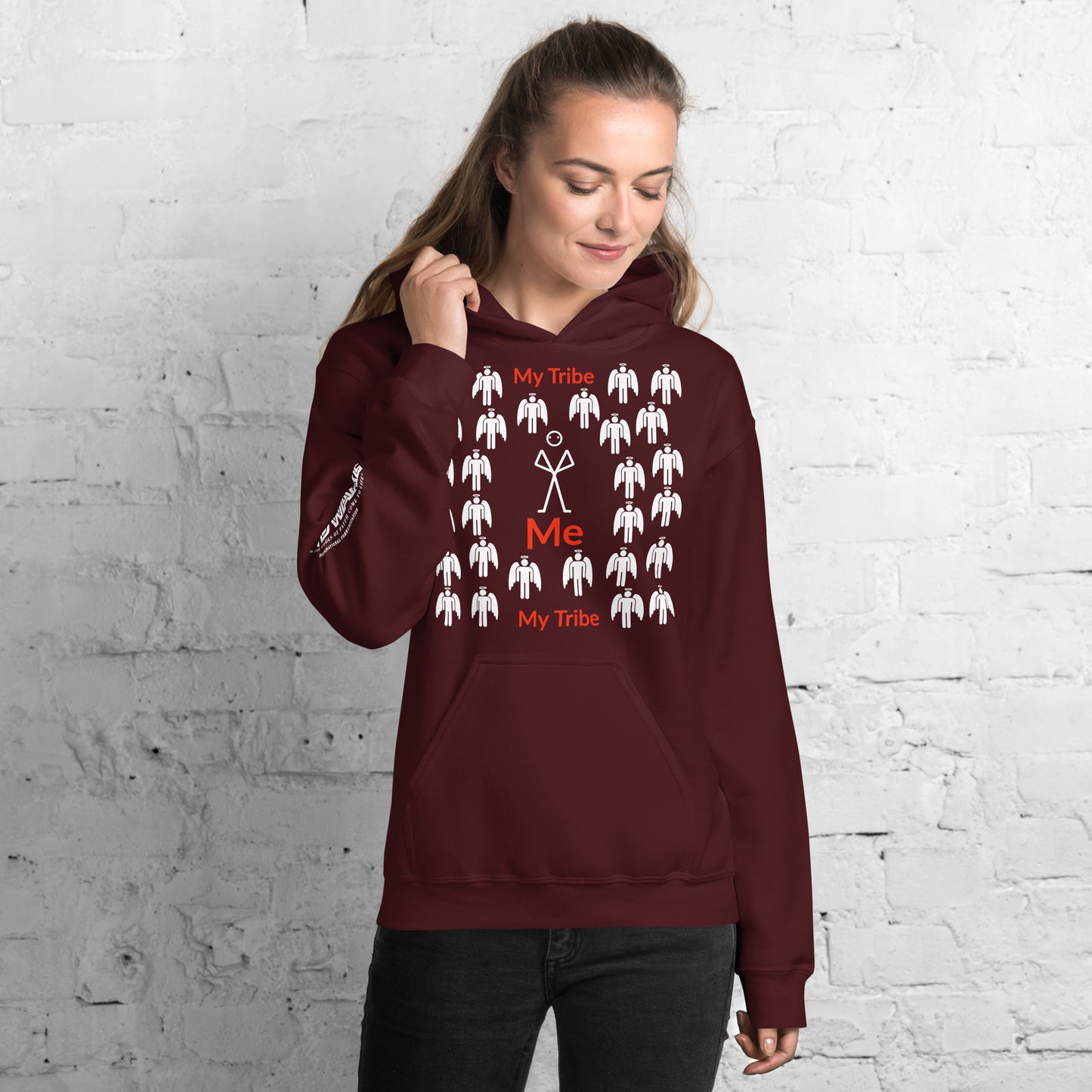 My Tribe Unisex Hoodie - White Print