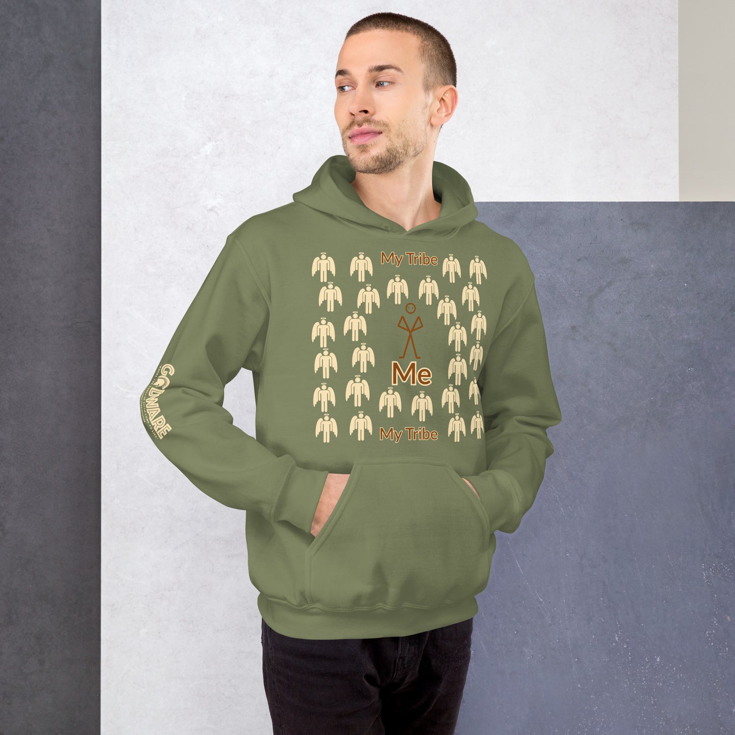 My Tribe Unisex Hoodie - Earthtone print