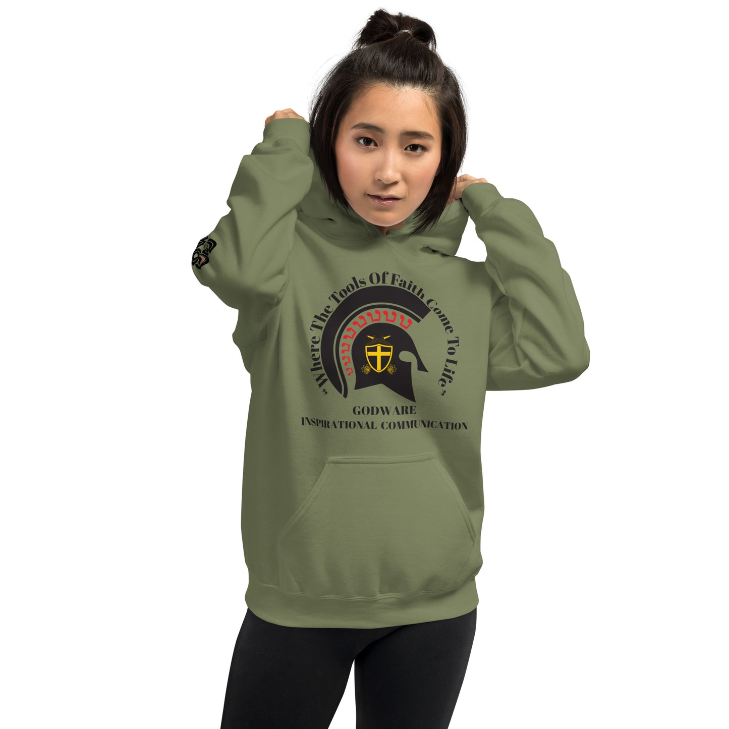 Godware Helmet Logo Unisex hoodie - Black Print