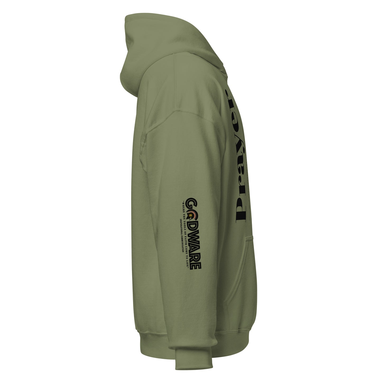Prayer cotton hoodie - Black Print