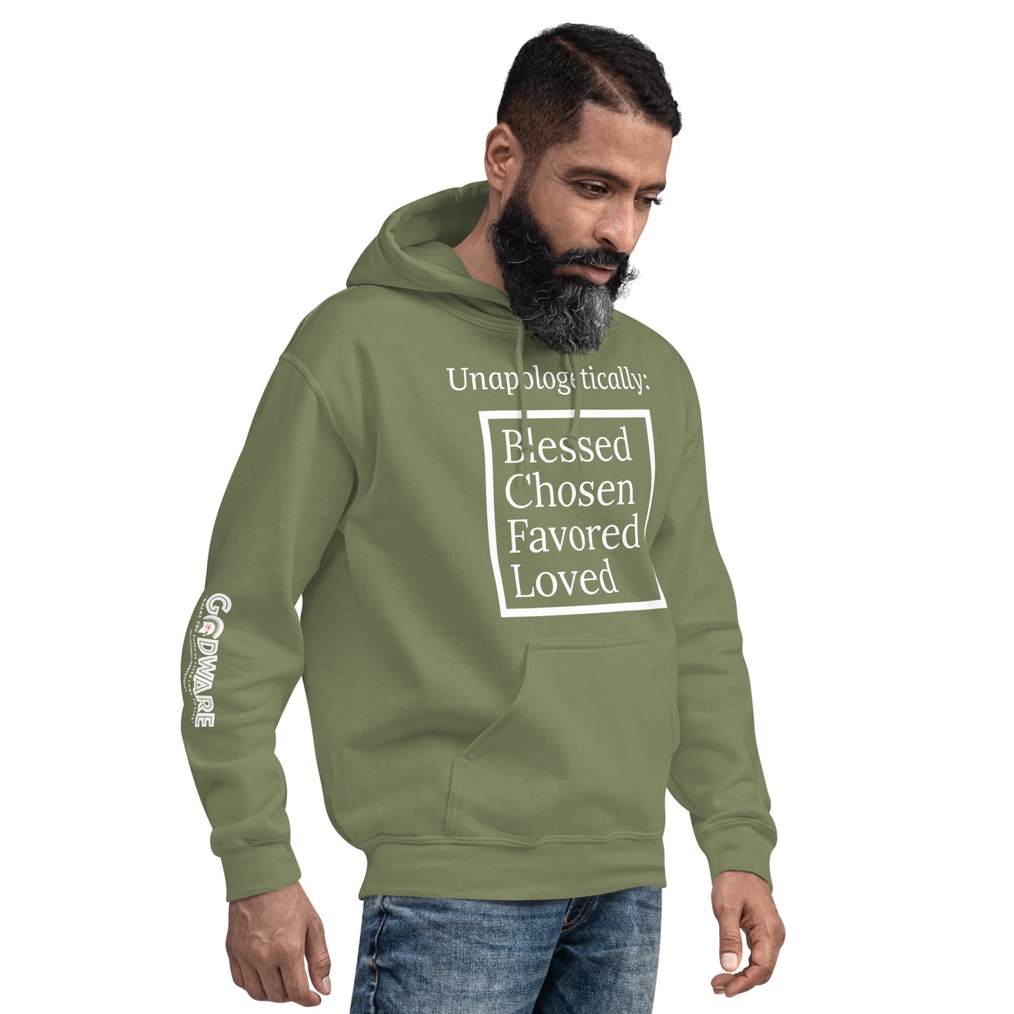 Unapologetic Unisex Hoodie - White Print