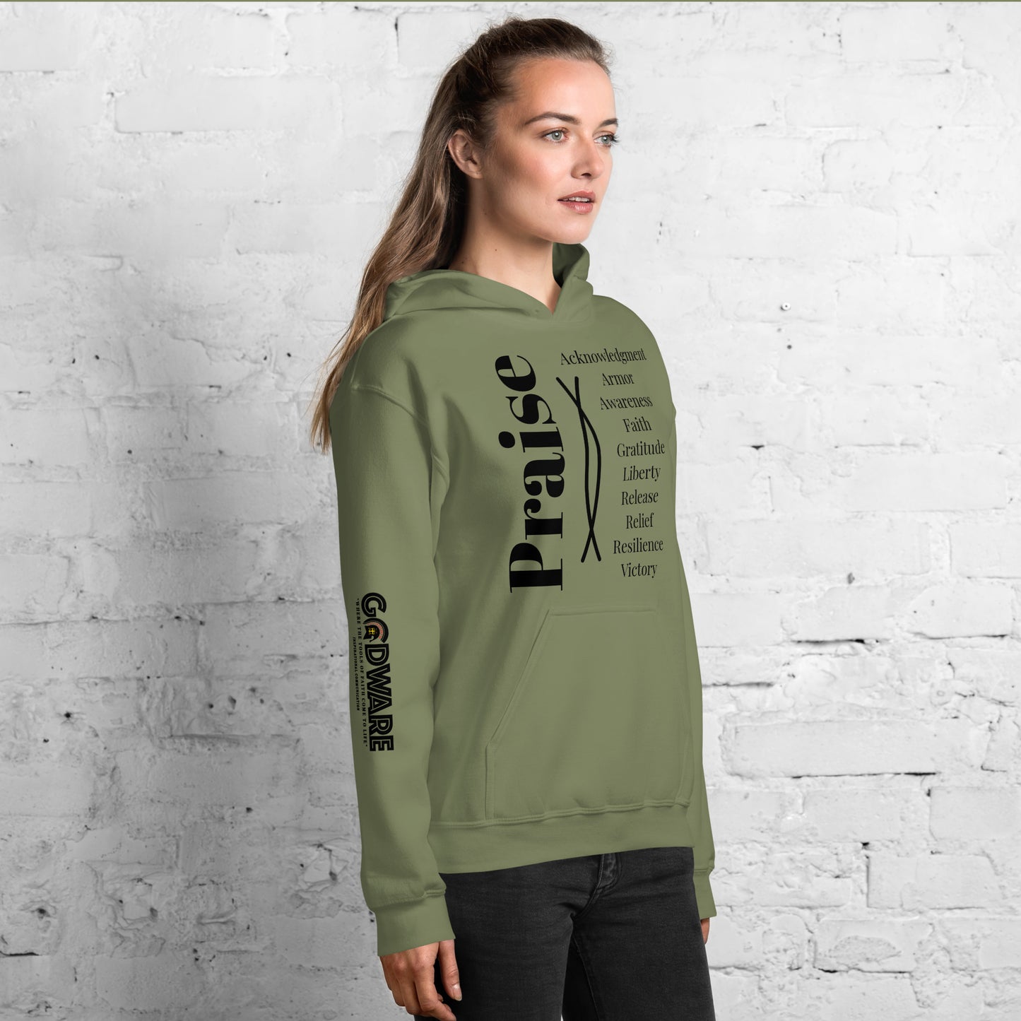 Praise Unisex Hoodie - Black Print