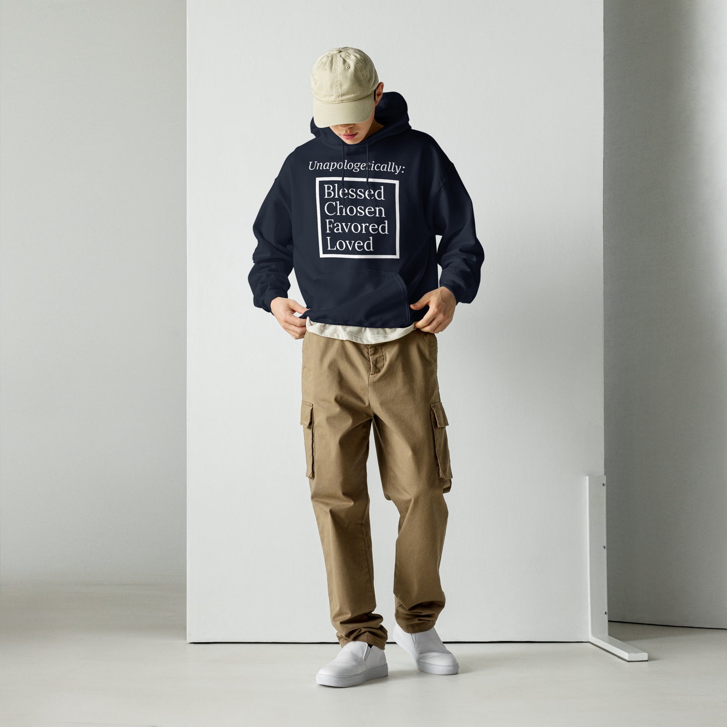 Unapologetic Unisex Hoodie - White Print