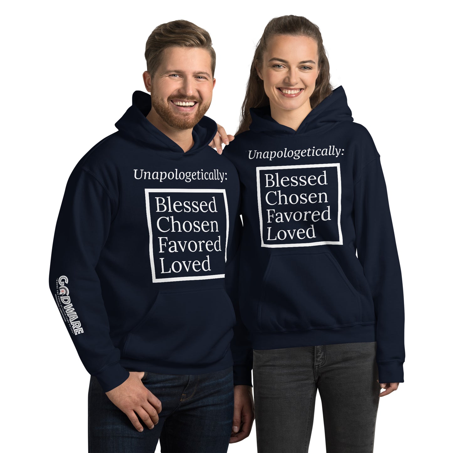 Unapologetic Unisex Hoodie - White Print