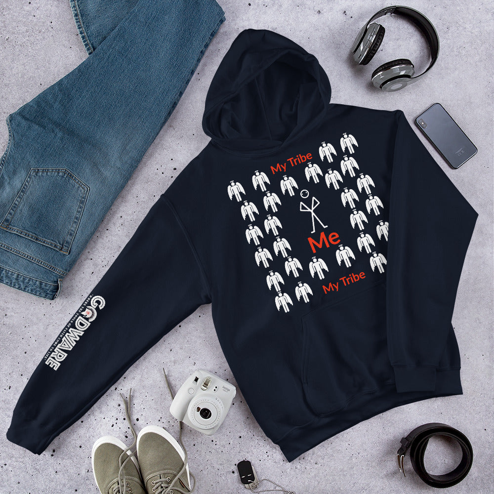 My Tribe Unisex Hoodie - White Print