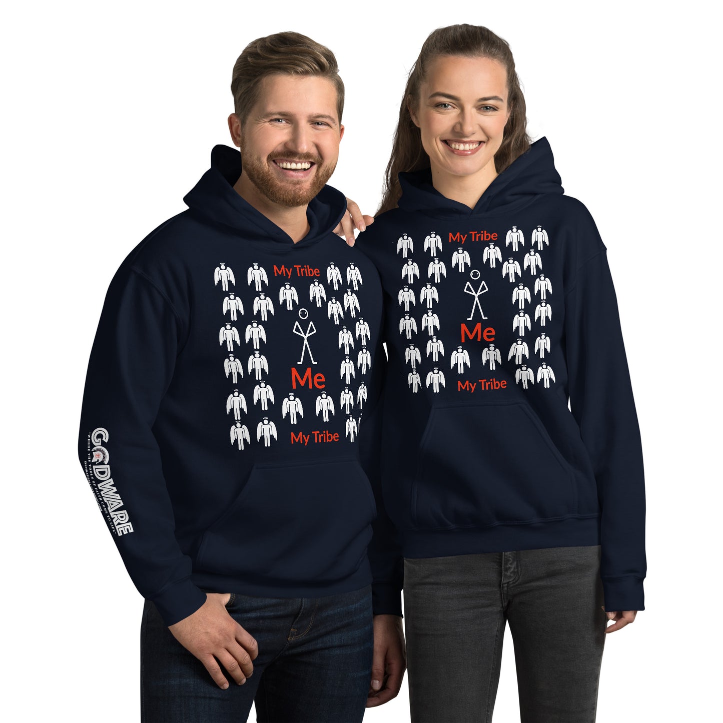 My Tribe Unisex Hoodie - White Print