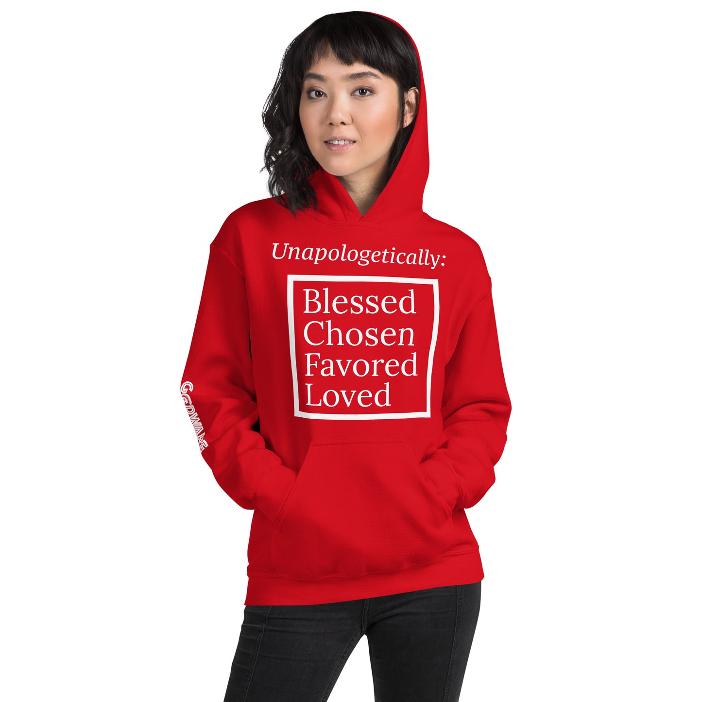 Unapologetic Unisex Hoodie - White Print