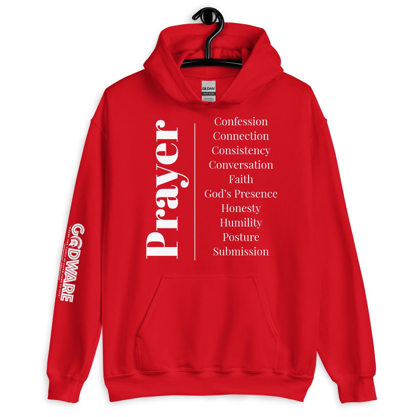 Prayer cotton hoodie - White Print