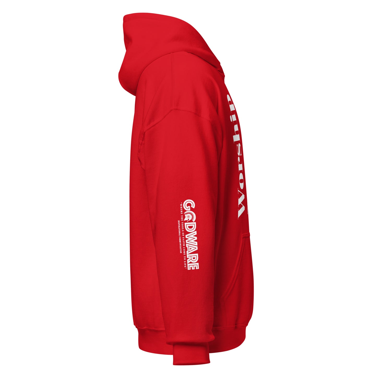 Worship cotton hoodie - White Print