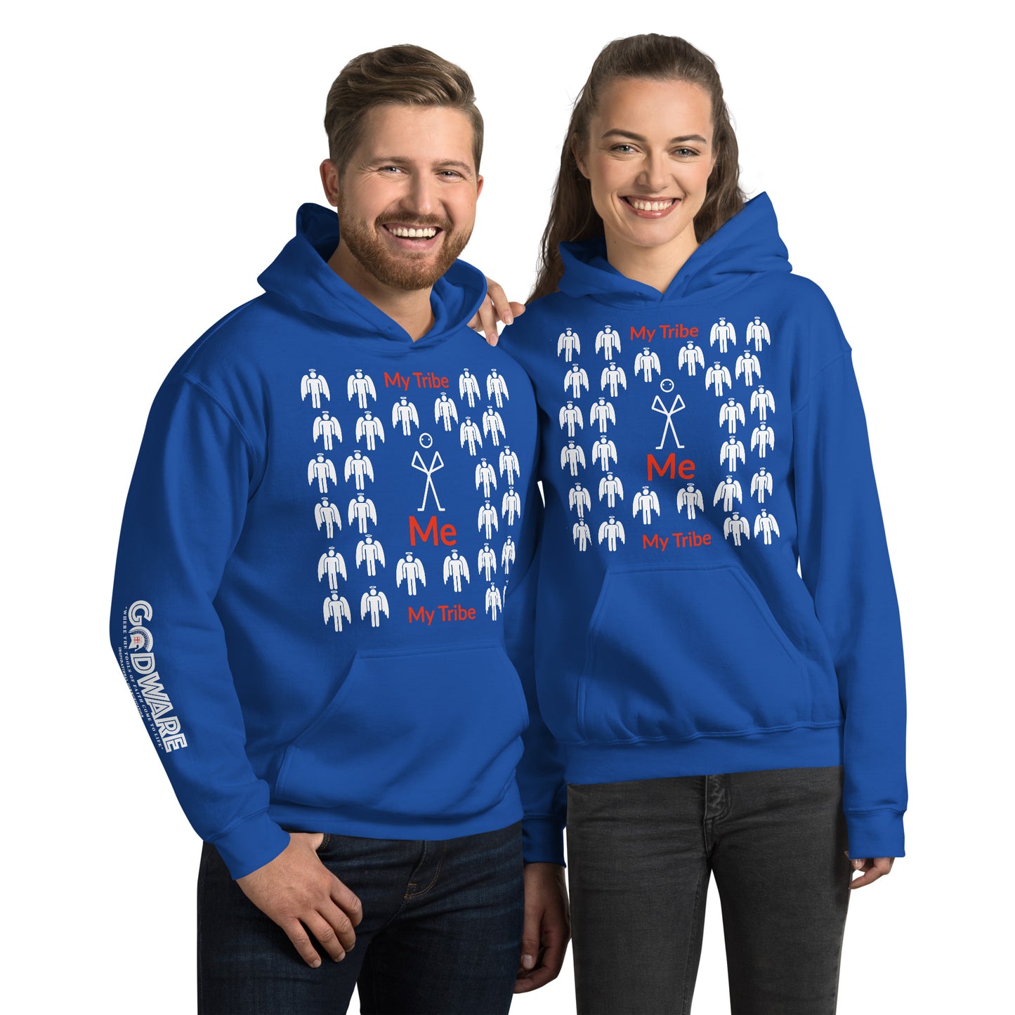 My Tribe Unisex Hoodie - White Print