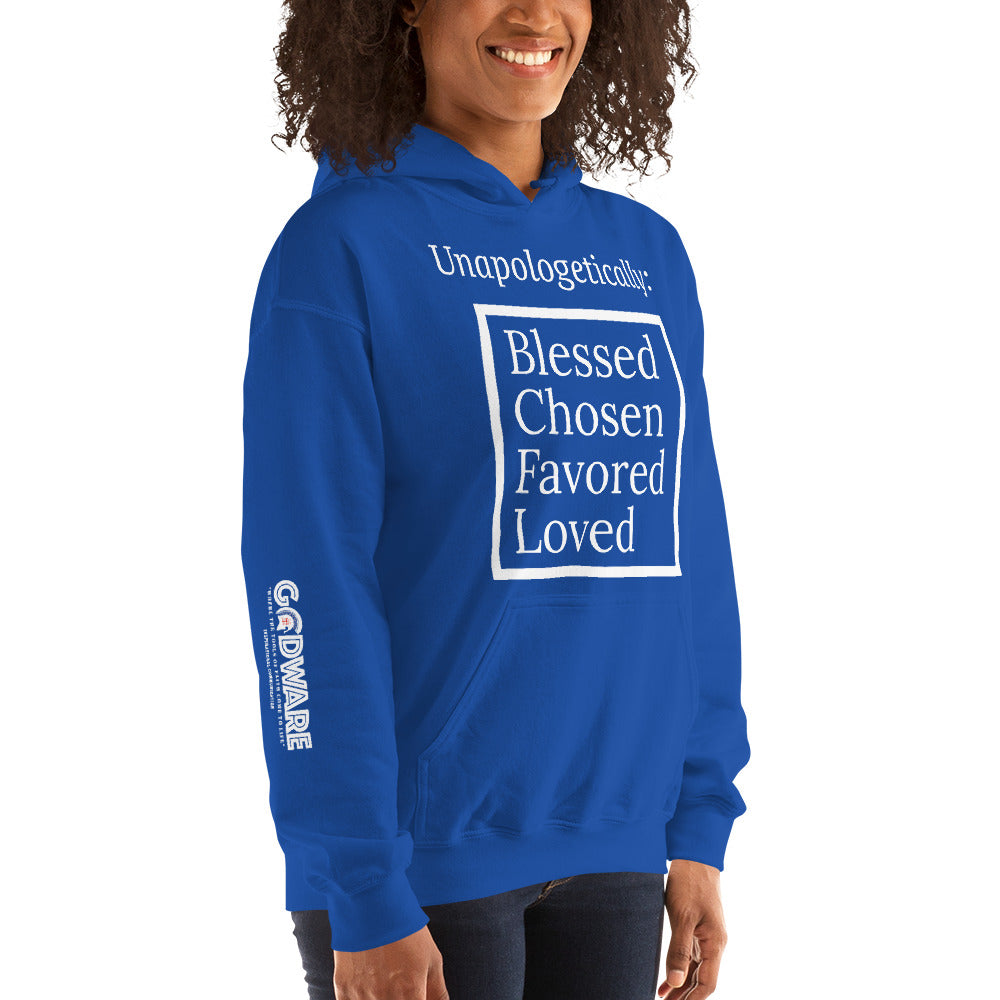 Unapologetic Unisex Hoodie - White Print