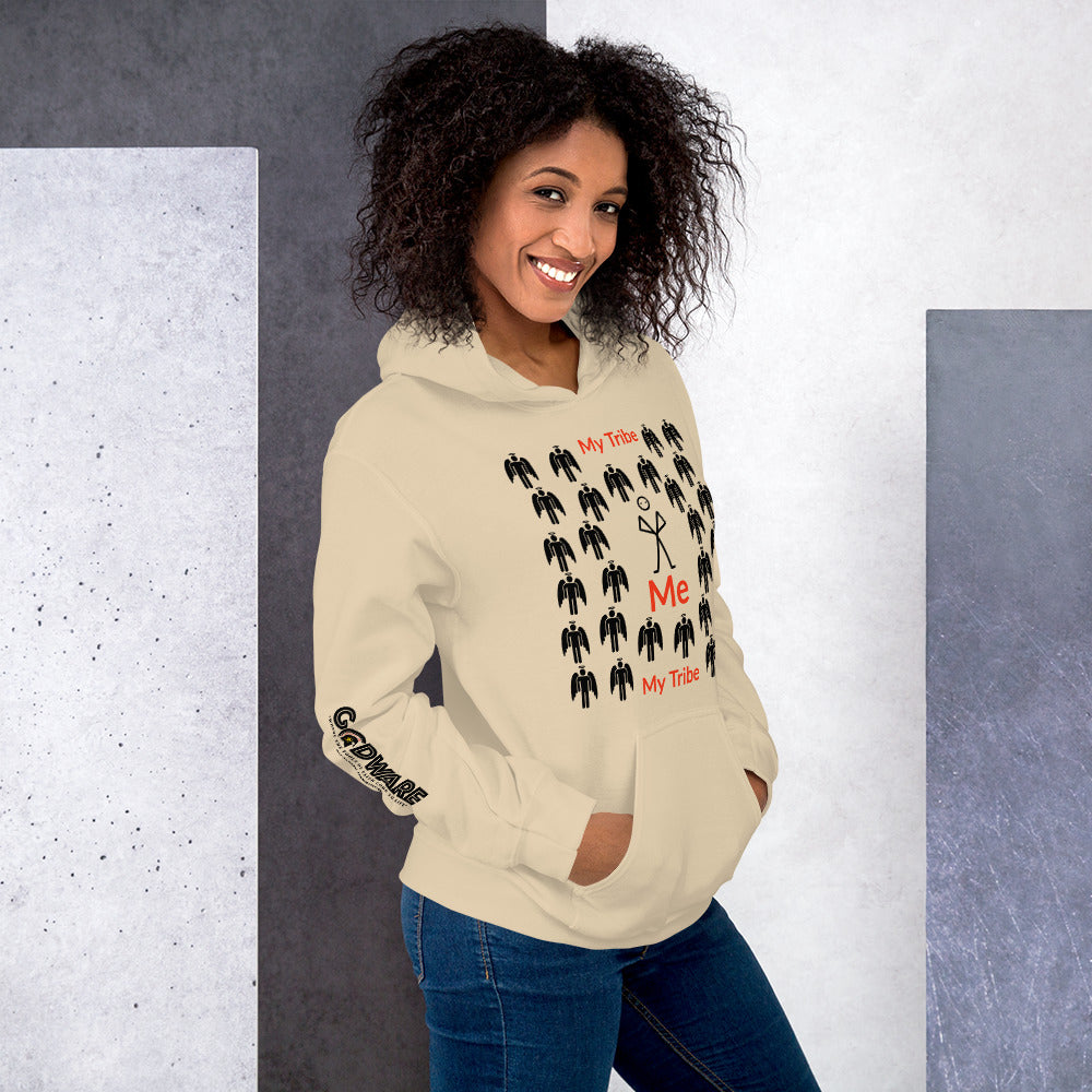 My Tribe Unisex Hoodie - Black Print