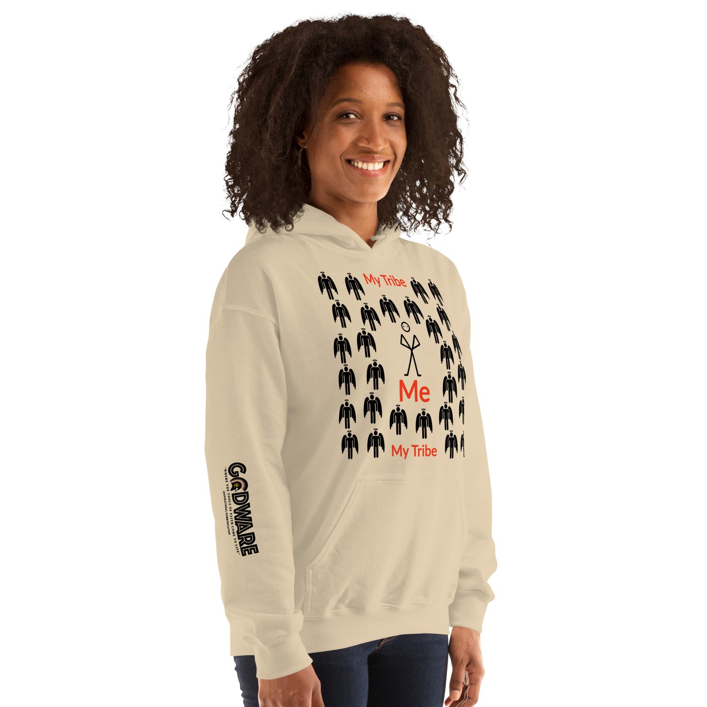 My Tribe Unisex Hoodie - Black Print