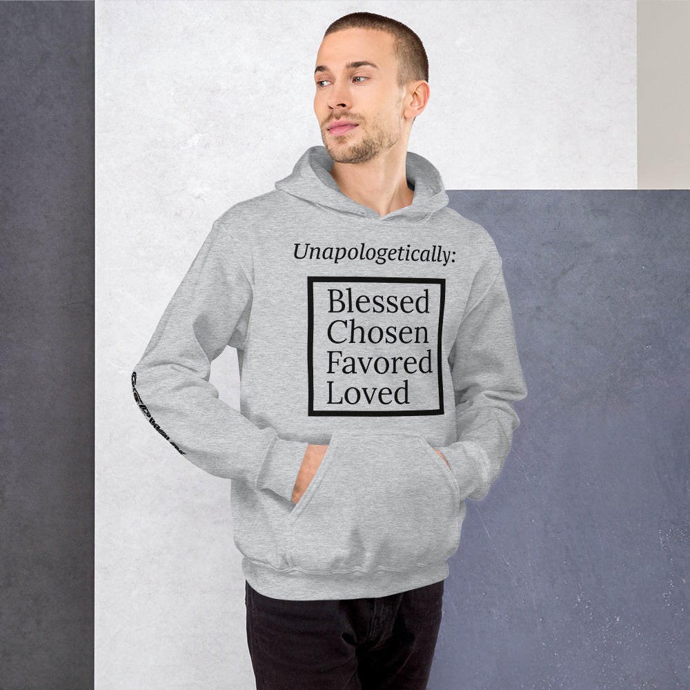 Unapologetic Unisex Hoodie - Black Print