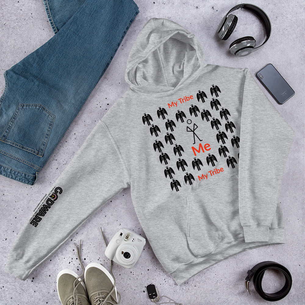 My Tribe Unisex Hoodie - Black Print