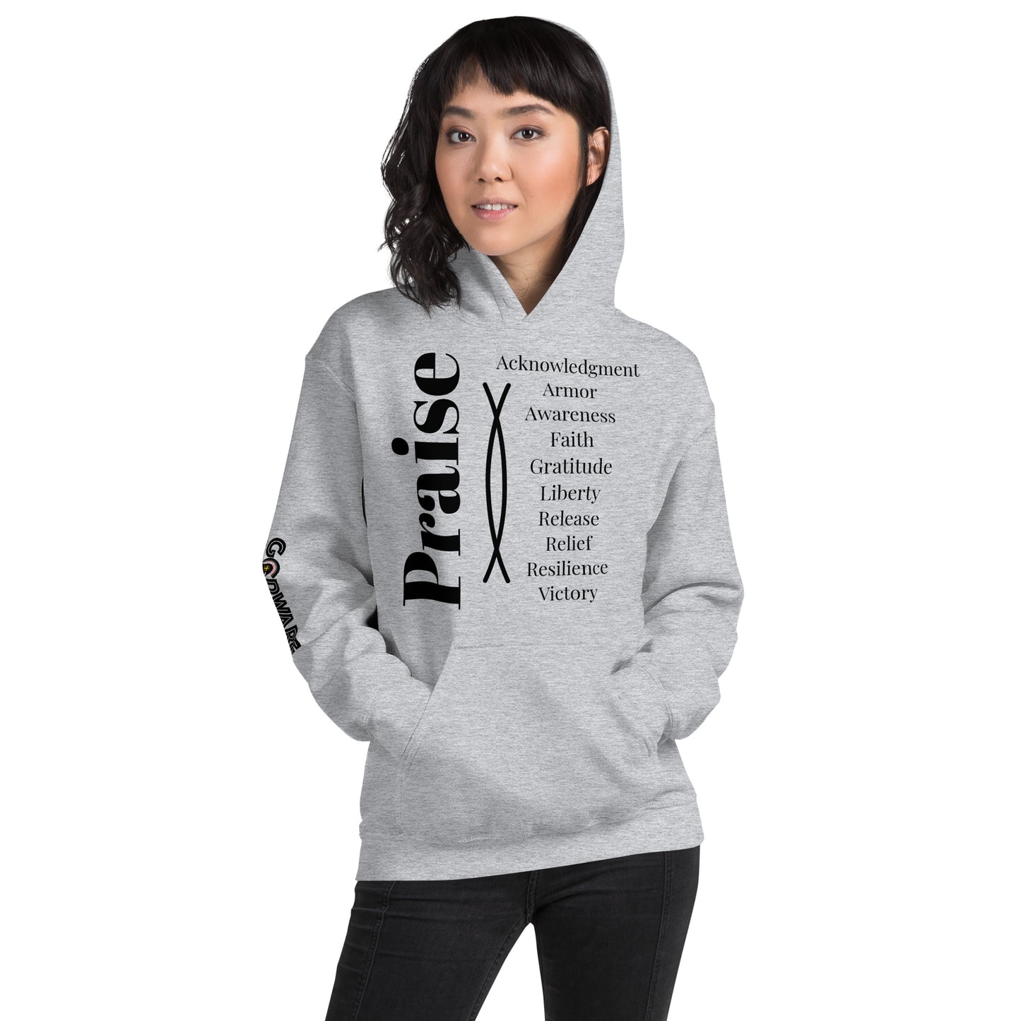 Praise Unisex Hoodie - Black Print