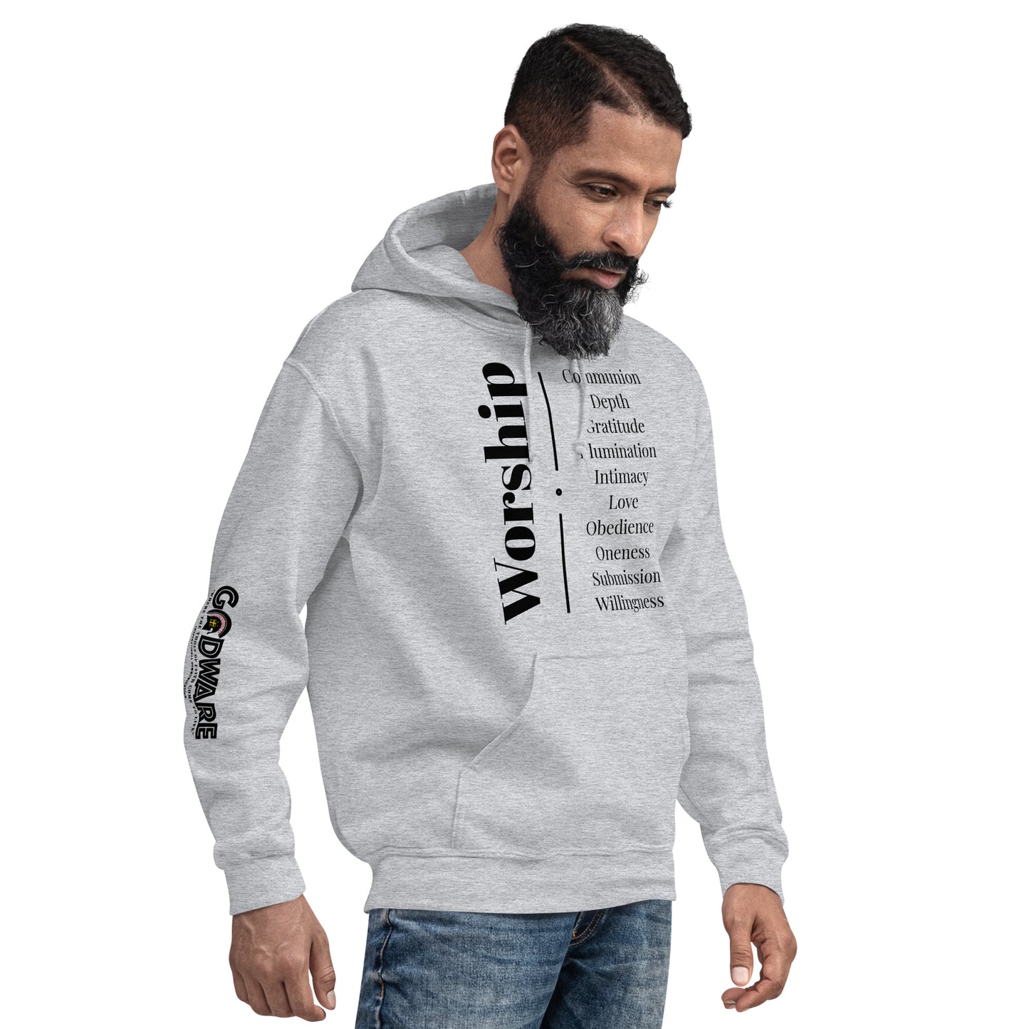 Worship Cotton hoodie - Black print