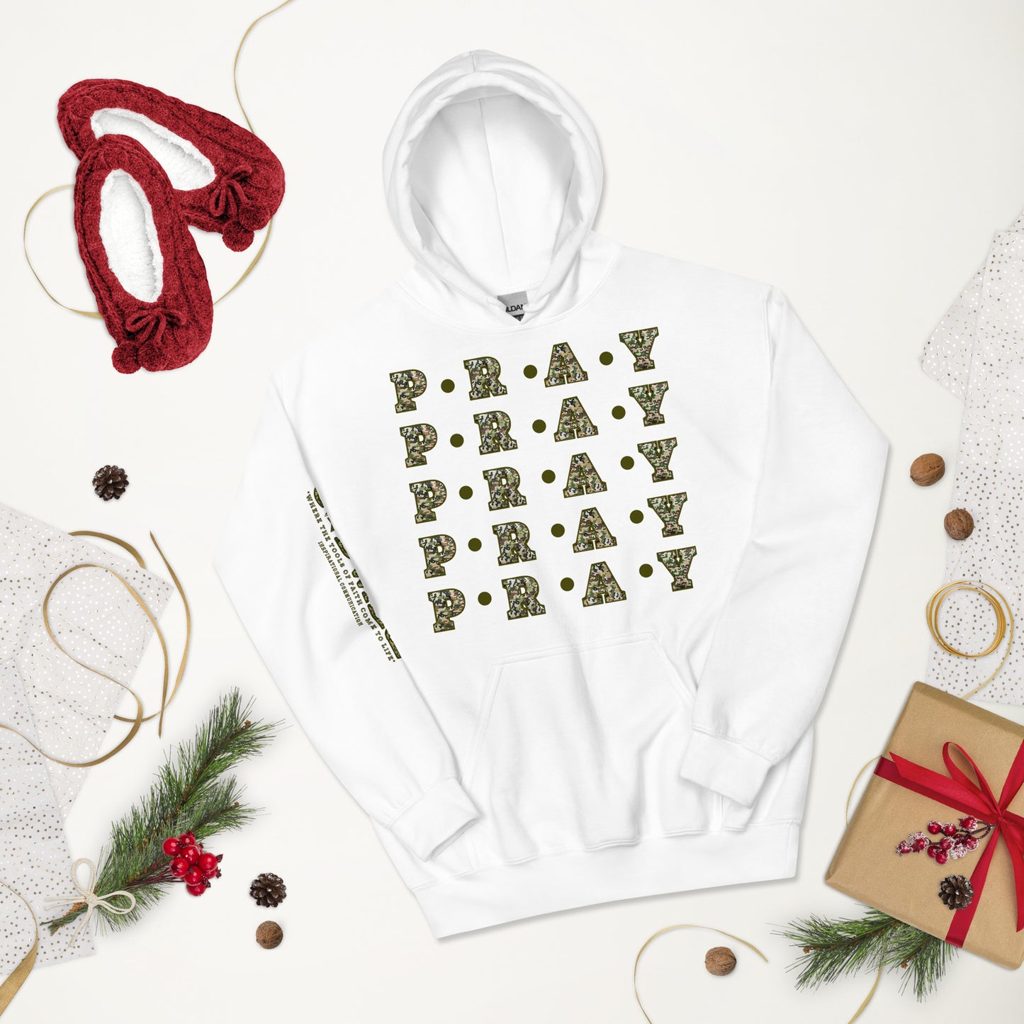 Pray Unisex Hoodie - Camo Multi
