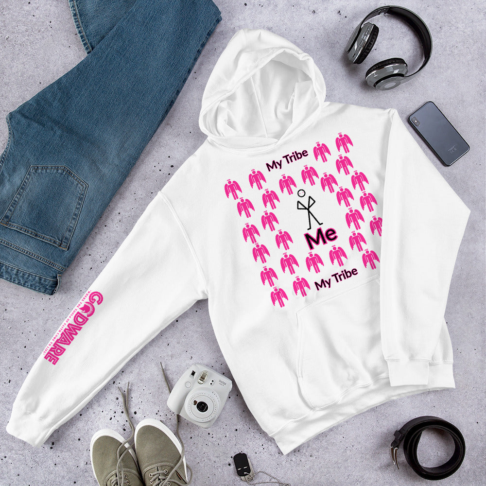 My Tribe Unisex Hoodie - Pink Print