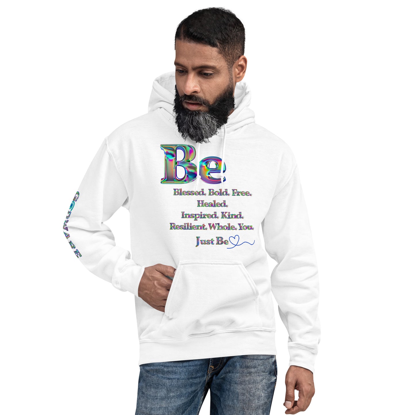 Be Inspired Unisex Hoodie - Iridescent matte print