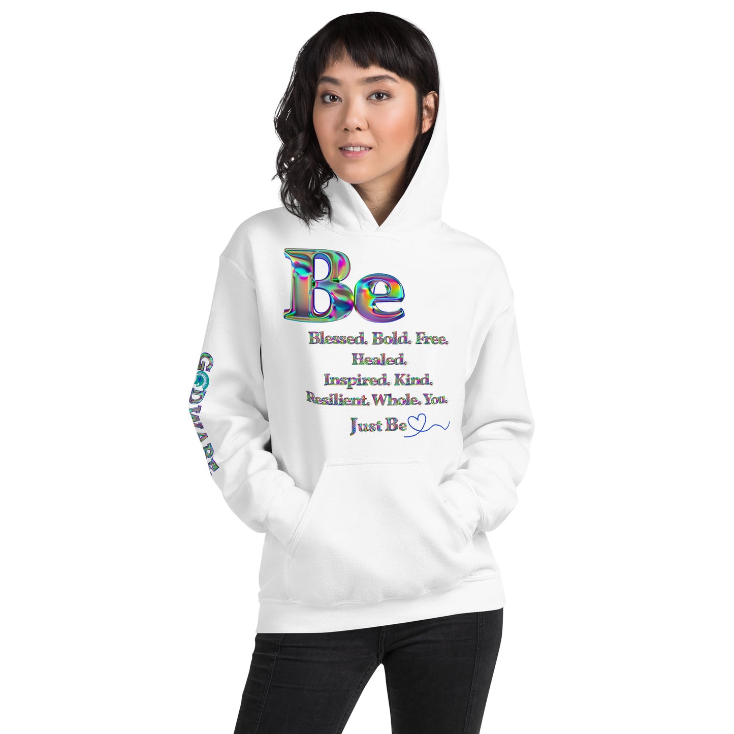 Be Inspired Unisex Hoodie - Iridescent matte print