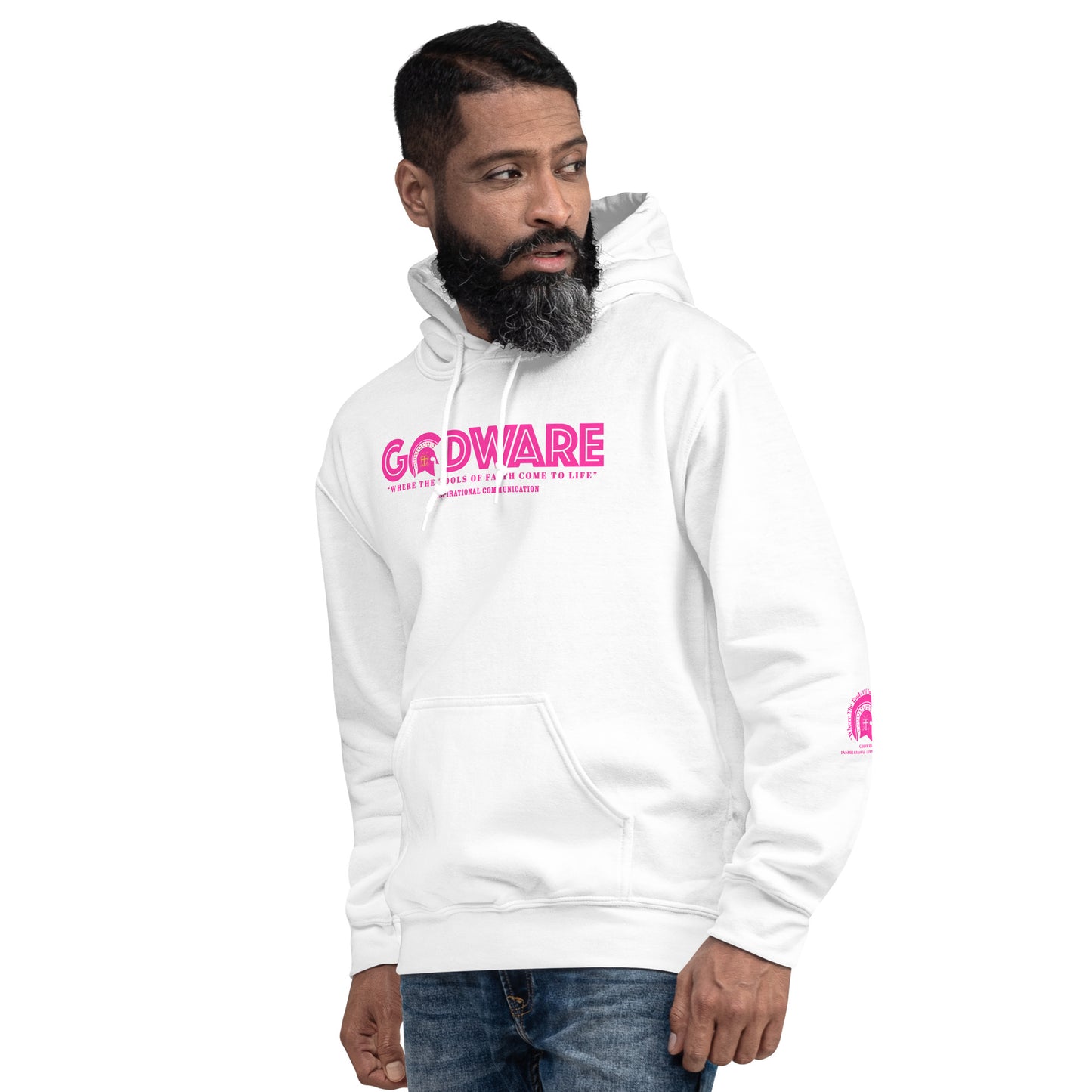 Godware Logo Unisex Hoodie - Pink print