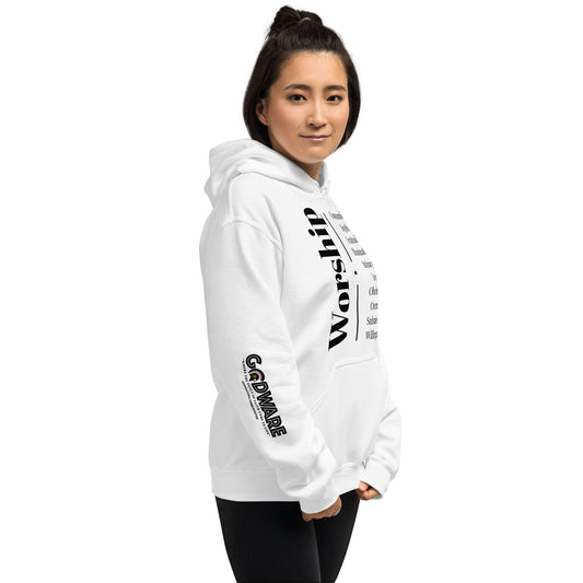 Worship Cotton hoodie - Black print