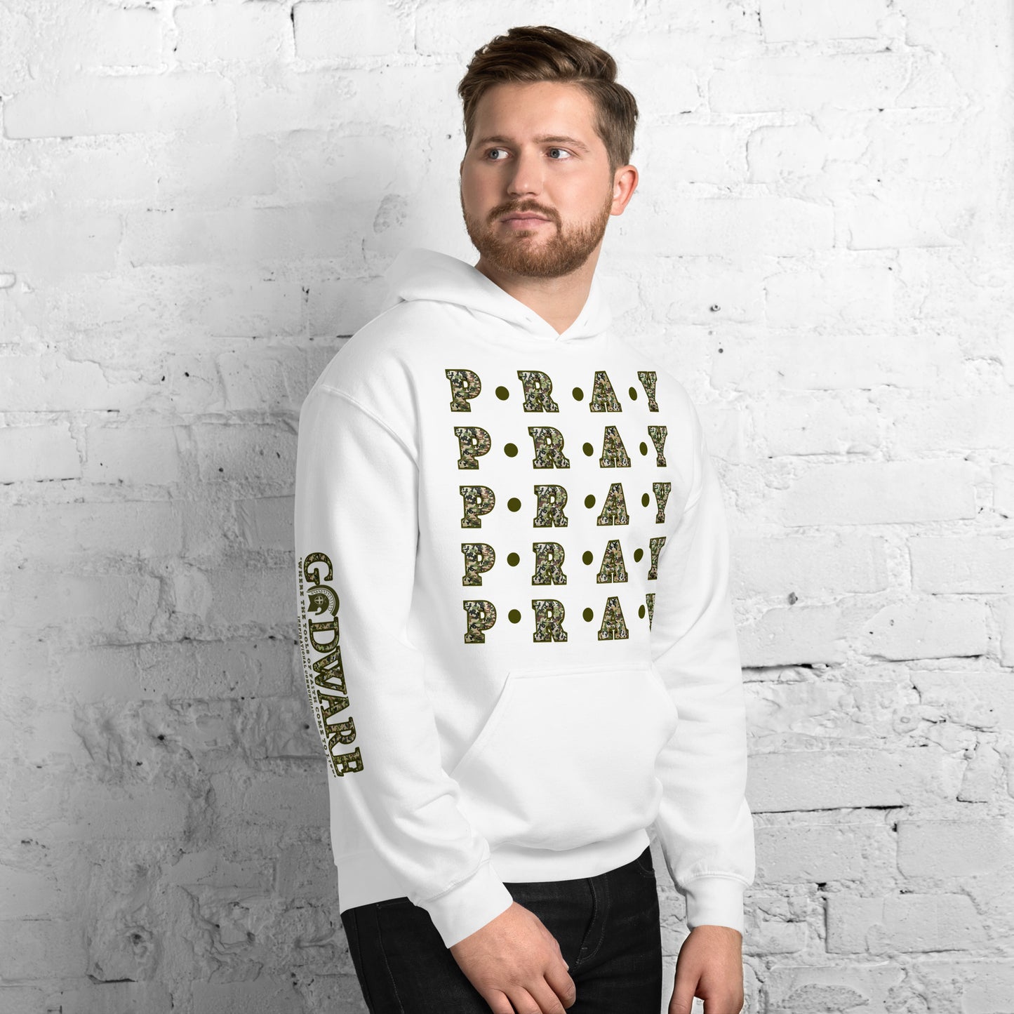 Pray Unisex Hoodie - Camo Multi