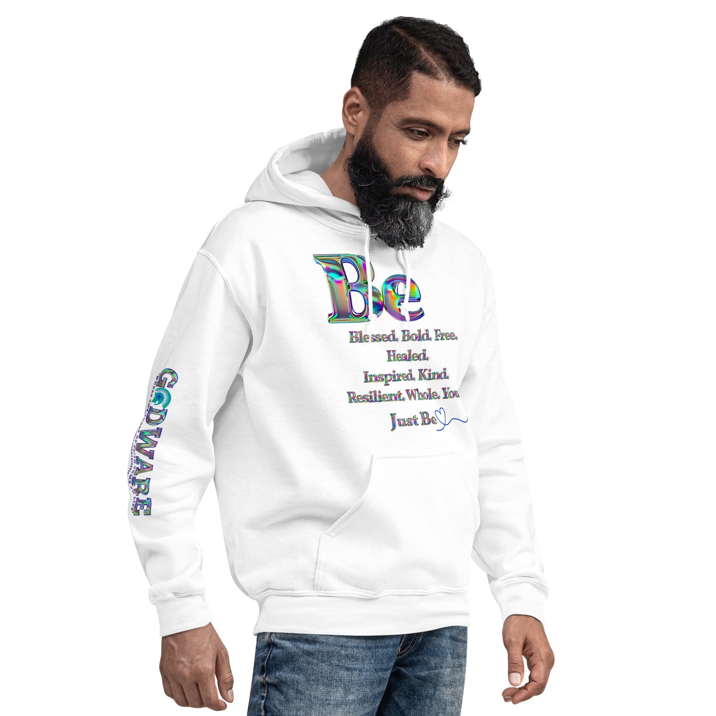 Be Inspired Unisex Hoodie - Iridescent matte print