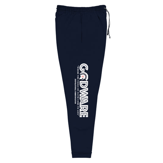 Godware Unisex Joggers/Sweatpants - White print