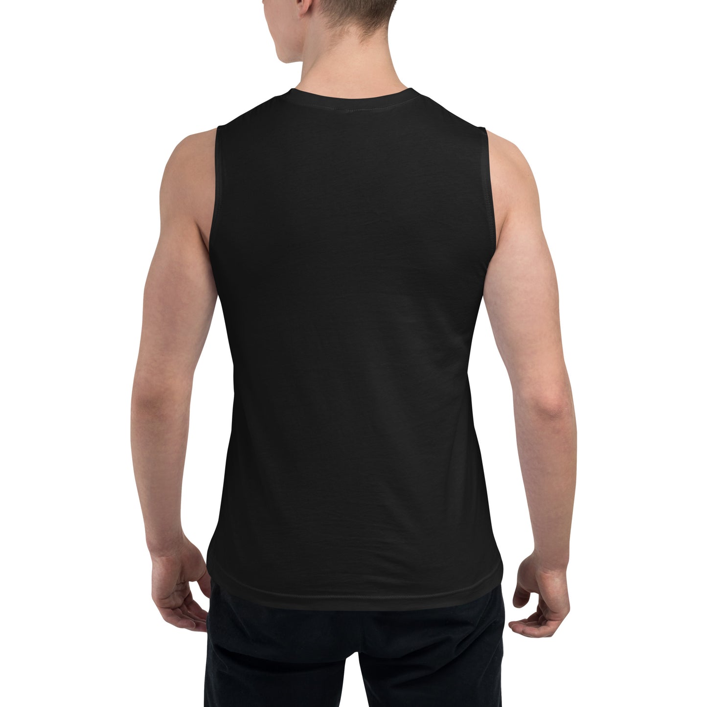 Dear God Unisex Sleeveless Shirt - Black/Red