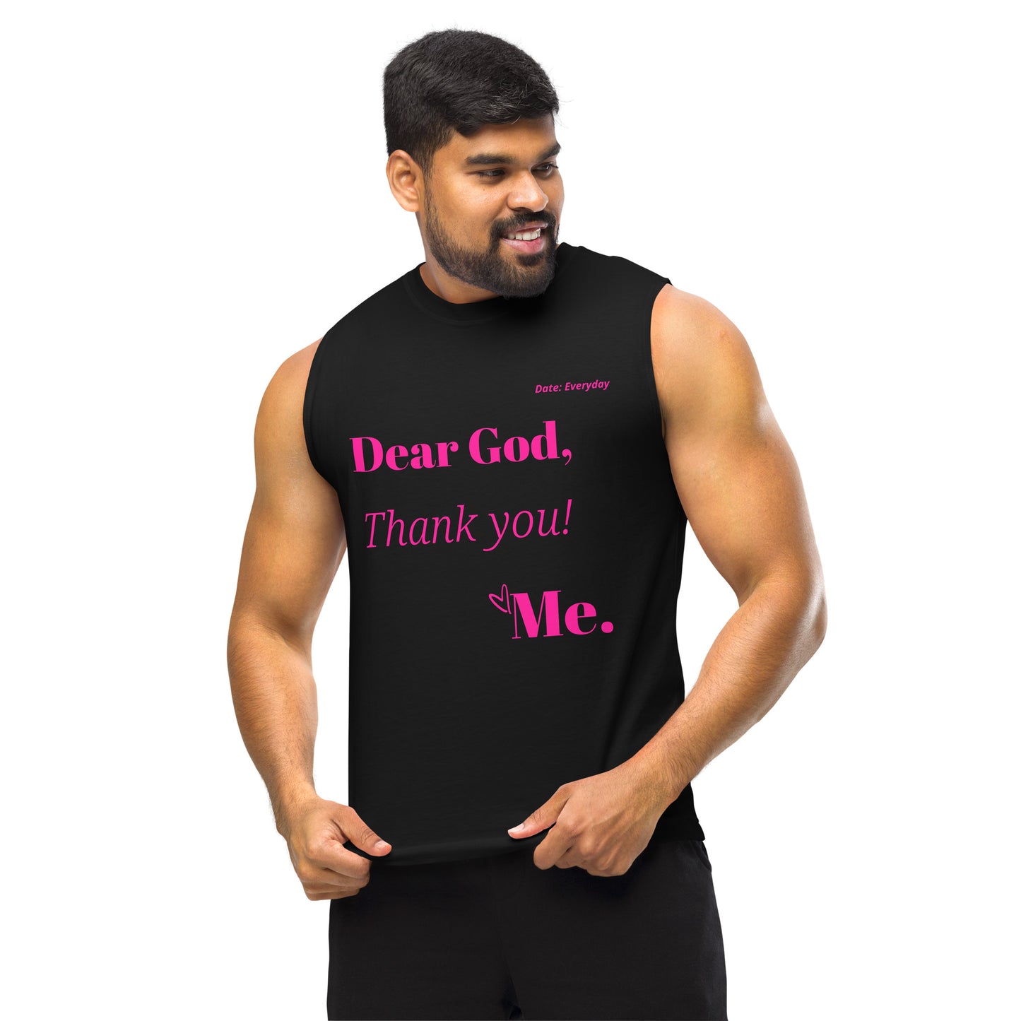 Dear God Unisex Sleeveless Shirt - Pink